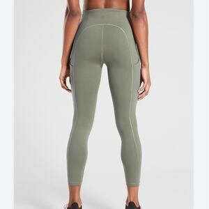 Athleta ULTIMATE Stash Pocket  7/8 leggings Olive Laurel Sage Green Small NEW